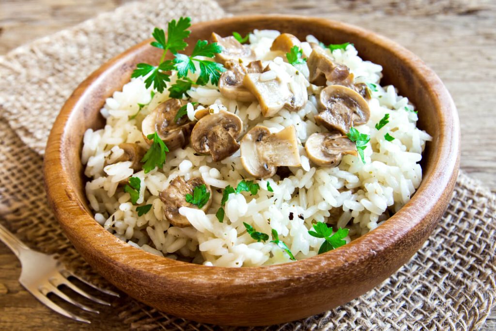 Arroz con champiñones