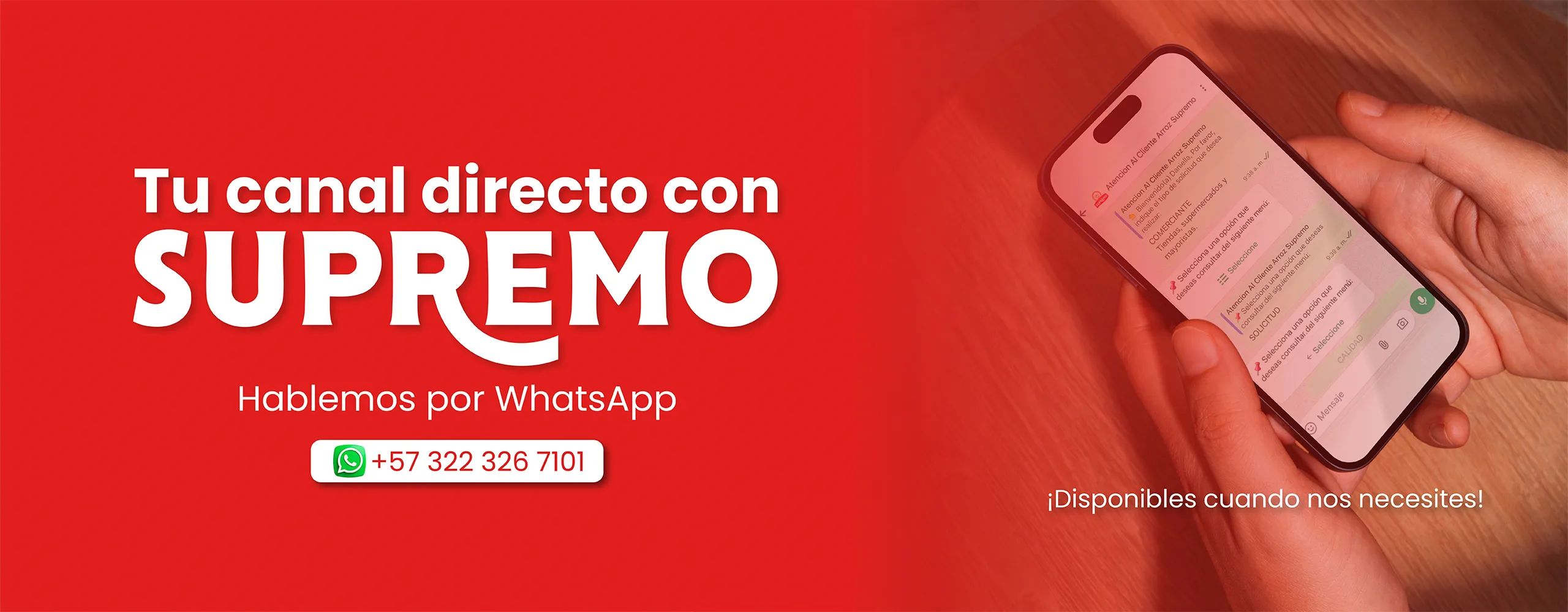 Arroz Supremo — WhatsApp