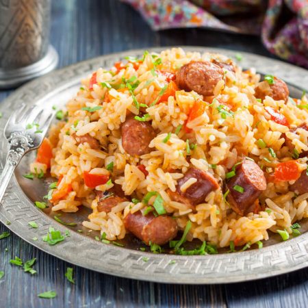 Arroz con salchichas