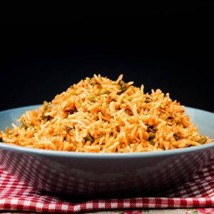 Arroz con cebolla caramelizada