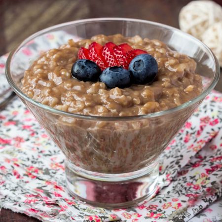 Arroz con leche de chocolate